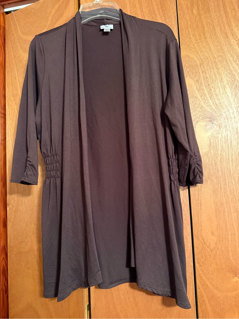 Worthington Brown Open-Front Cardigan